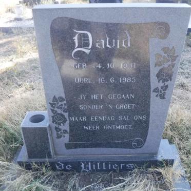 VILLIERS David, de 1941-1985