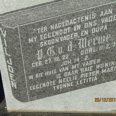 VILJOEN P.C. v.d. Merwe 1922-1970