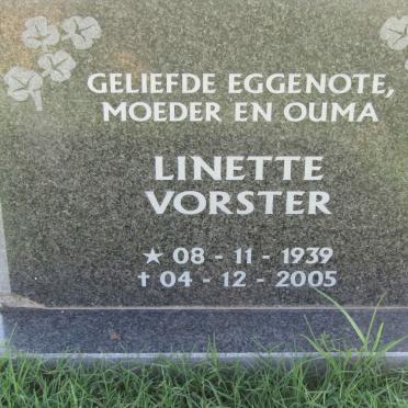 VORSTER Linette 1939-2005