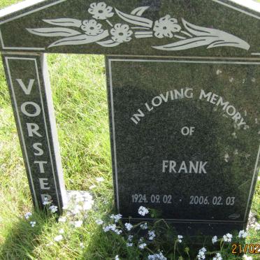 VORSTER Frank 1924-2006