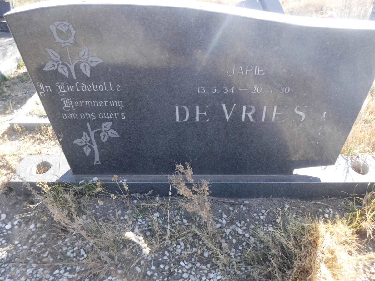 VRIES Japie, de 1934-1980