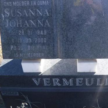 VERMEULEN Susanna Johanna 1949-2000