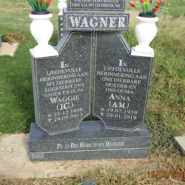 WAGNER J.C. 1938-2013 &amp; A.M. 1939-2019
