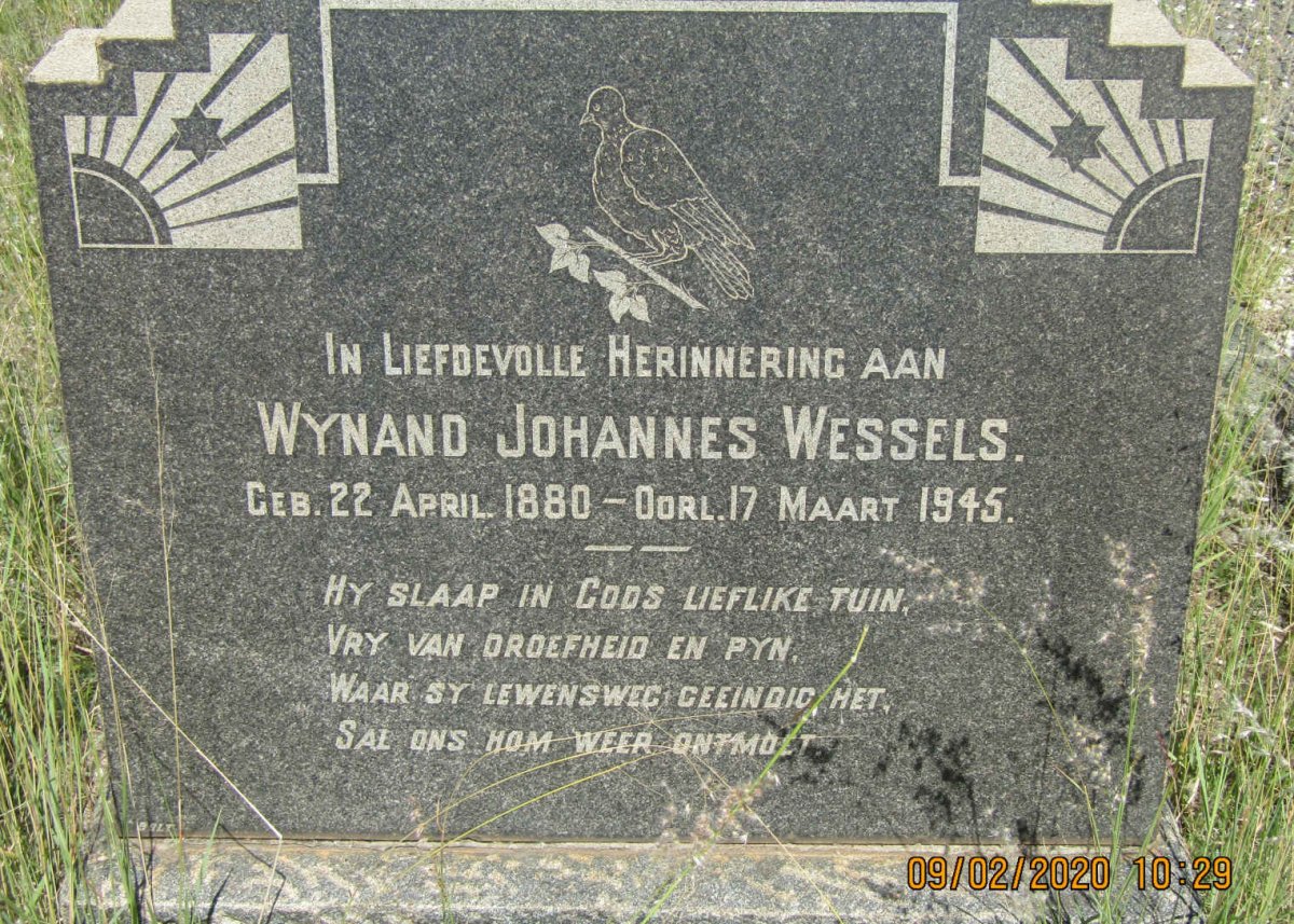 WESSELS Wynand Johannes 1880-1945