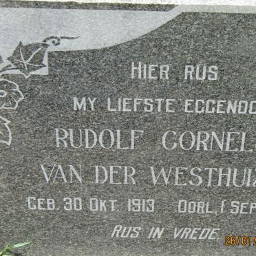 WESTHUIZEN Rudolf Cornelus, van der 1913-1963