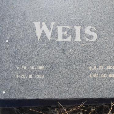 WEIS Egbertus 1915-1998 &amp; Berthie 1925-1998 