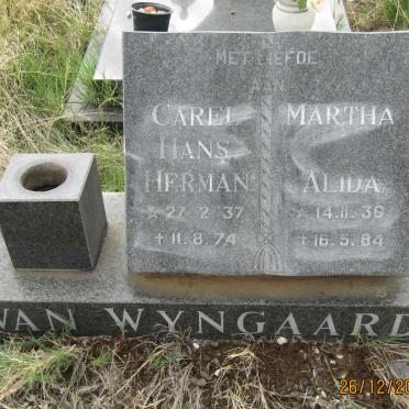 WYNGAARD Carel Hans Herman, van 1937-1974 &amp; Martha Alida 1936-1984