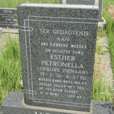 YSSEL Esther Petronella nee PIENAAR 1928-1990