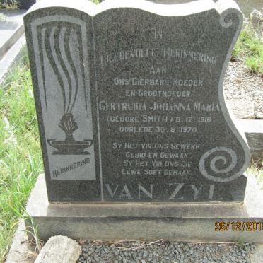 ZYL Gertruida Johanna Maria, van nee SMITH 1916-1970
