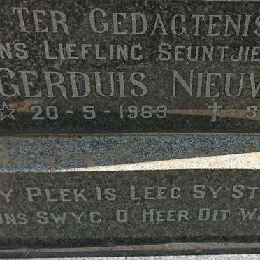 BEKKER Gerduis Nieuwoudt 1969-1971