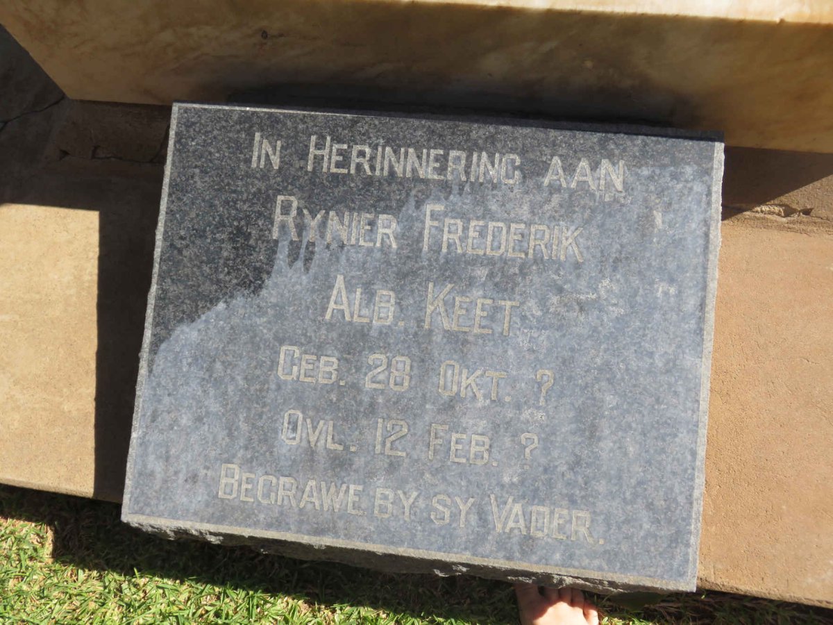 KEET Rynier Frederik Alb.
