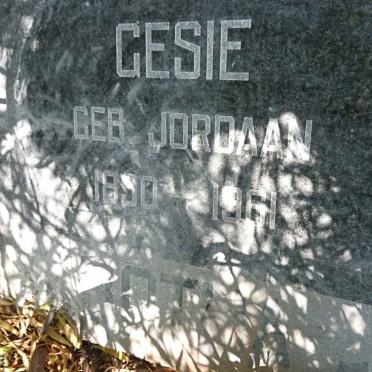 BOTHA Gesie nee JORDAAN 1890-1961