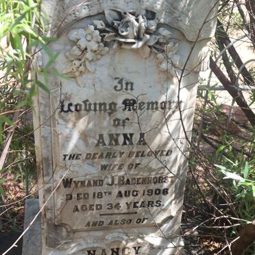 BADENHORST Anna -1906 :: BADENHORST Nancy 1906-1906