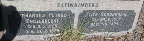 ENGELBRECHT Gerhardus Petrus 1923-1924 :: SCHOONRAAD Eliza 1924-1924