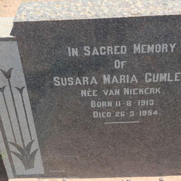 GUMLEY Susara Maria nee VAN NIEKERK 1913-1954