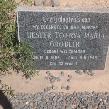 GROBLER Hester Totrya Maria nee WELGEMOED 1909-1948