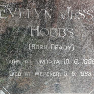 HOBBS Evelyn Jessie nee DEADY 1886-1968