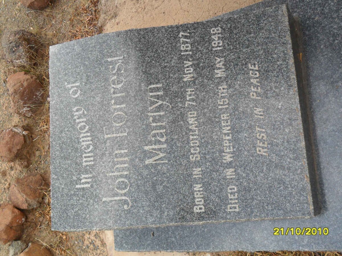 MARTYN John Forrest 1877-1948