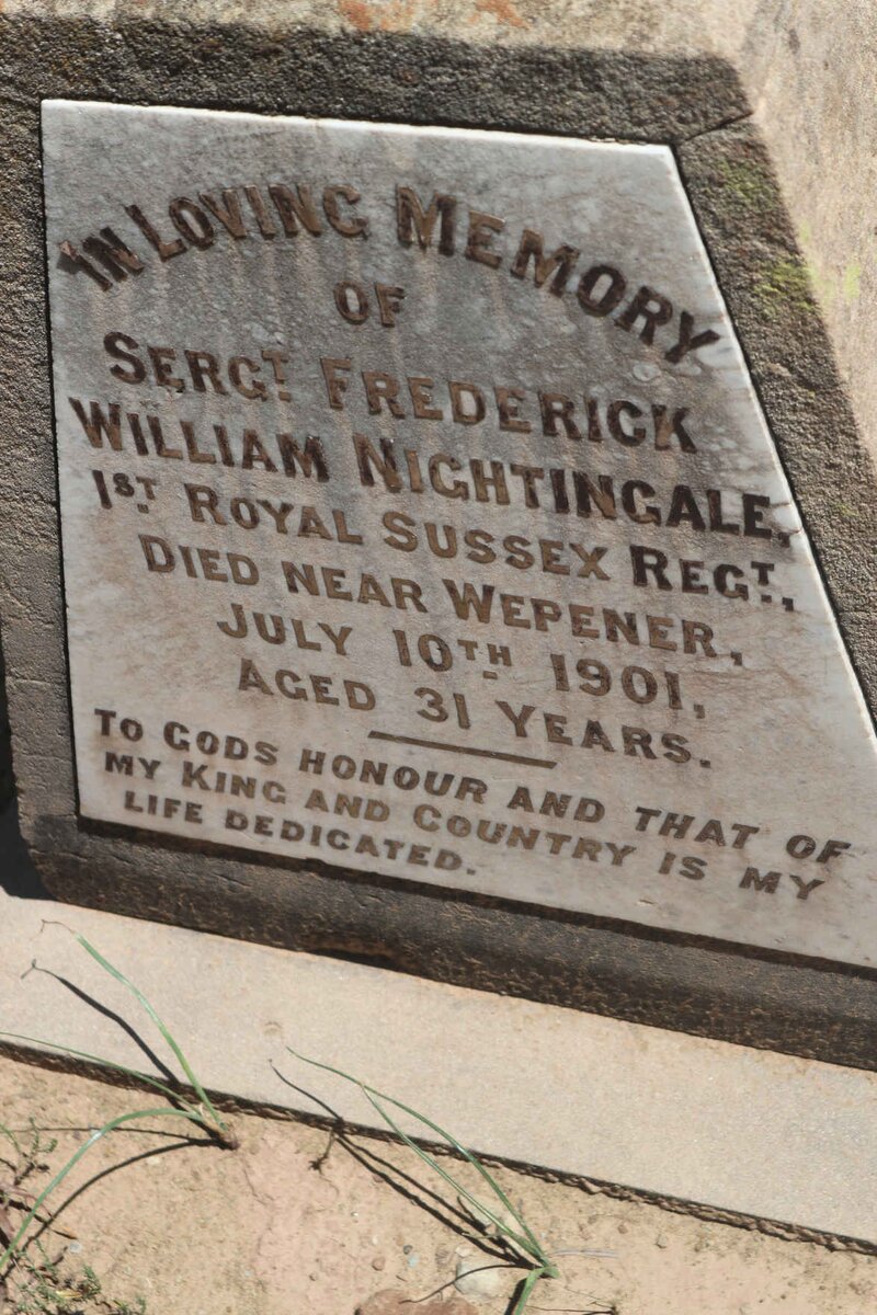 NIGHTINGALE Frederick William -1901