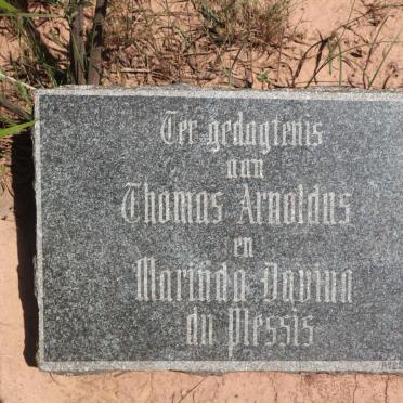 PLESSIS Thomas Arnoldus, du &amp; Marinda Davina