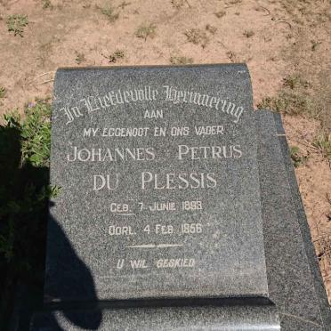 PLESSIS Johannes Petrus, du 1893-1956