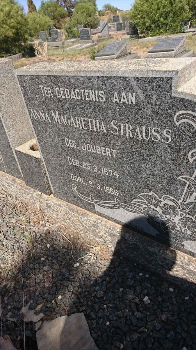 STRAUSS Jacob Johannes 1874-1954 &amp; Anna Magaretha JOUBERT 1874-1966