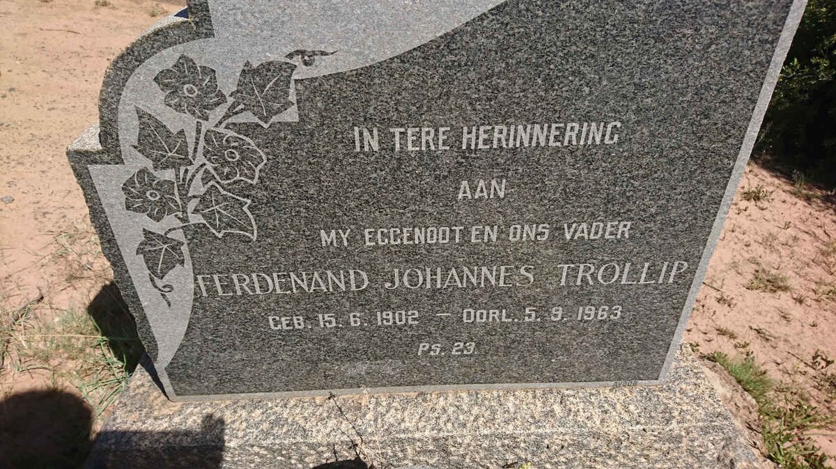 TROLLIP Ferdenand Johannes 1902-1963