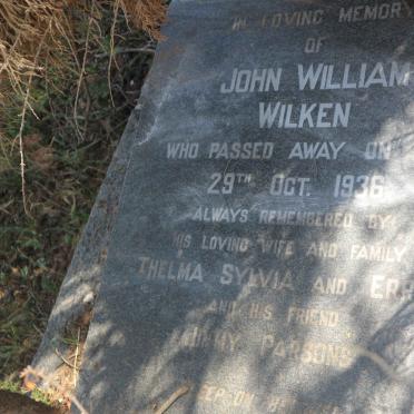 WILKEN John William -1936