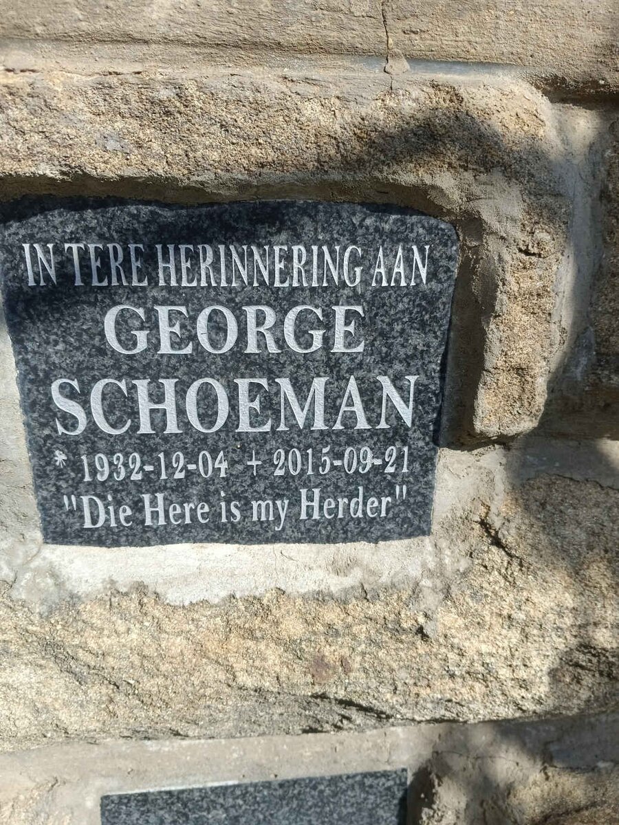 SCHOEMAN George 1932-2015