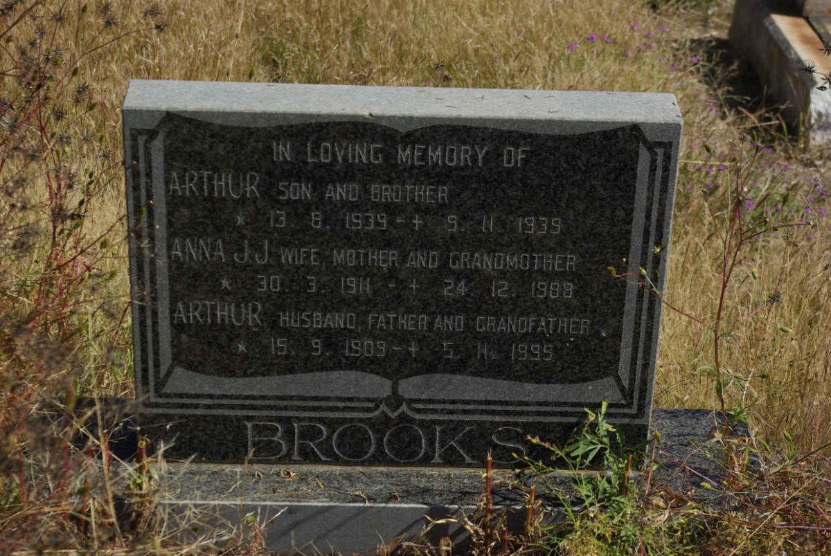 BROOKS Arthur 1909-1995 &amp; Anna J.J. 1911-1988 :: BROOKS Arthur 1939-1939