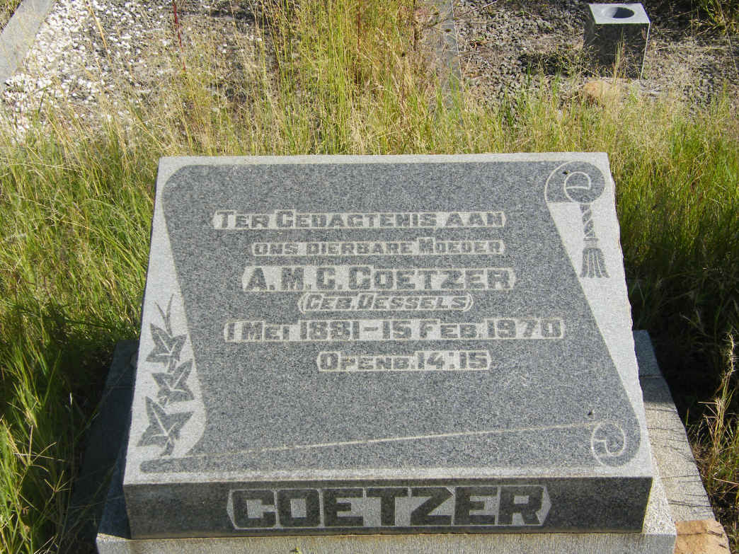 COETZER A.M.C. nee DESSELS 1881-1970