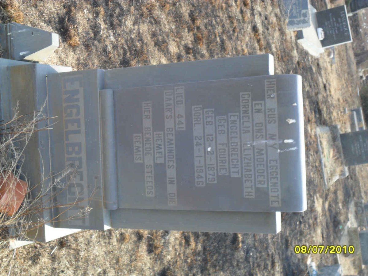 ENGELBRECHT Cornelia Elizabeth nee FOURIE 1879-1946