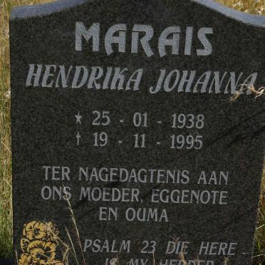 MARAIS Hendrika Johanna 1938-1995