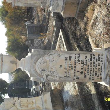 MULLER Hester Anna nee DU BRUYN 1848-1929