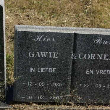 PIENAAR Gawie 1925-2003 &amp; Cornelia 1928-
