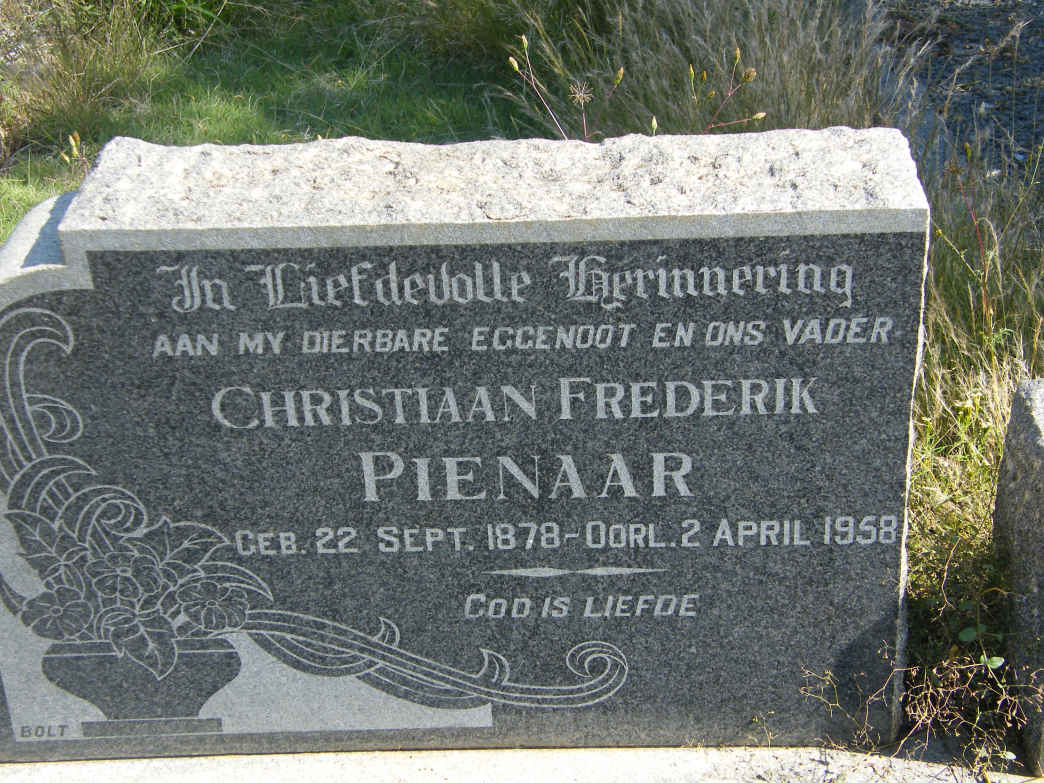 PIENAAR Christiaan Frederik 1878-1958