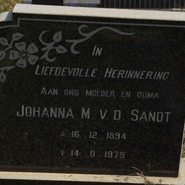 SANDT Johanna M., v.d. 1894-1979