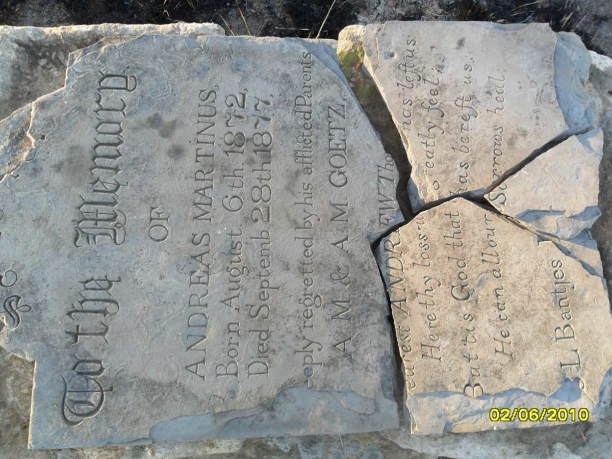 GOETZ Andreas Martinus 1872-1877 :: BANTJES Andrew Thomas