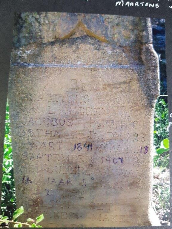 BOTHA Jacobus Petrus 1841-1907