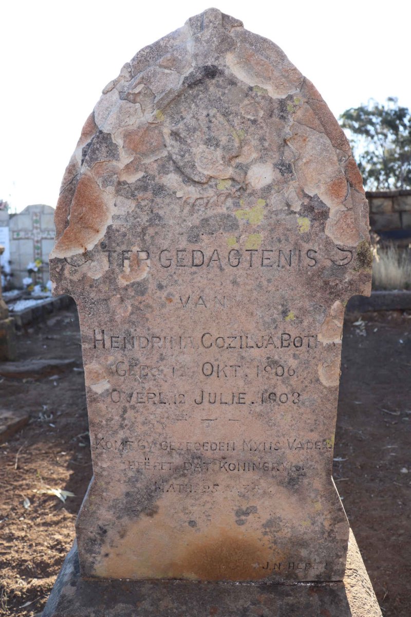 BOTHA Hendrina Cozilja 1906-1908