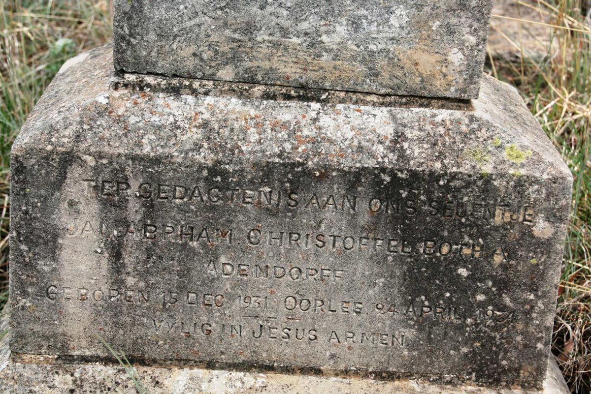 ADENDORFF Jan Abrham Christoffel Botha 1931-1934