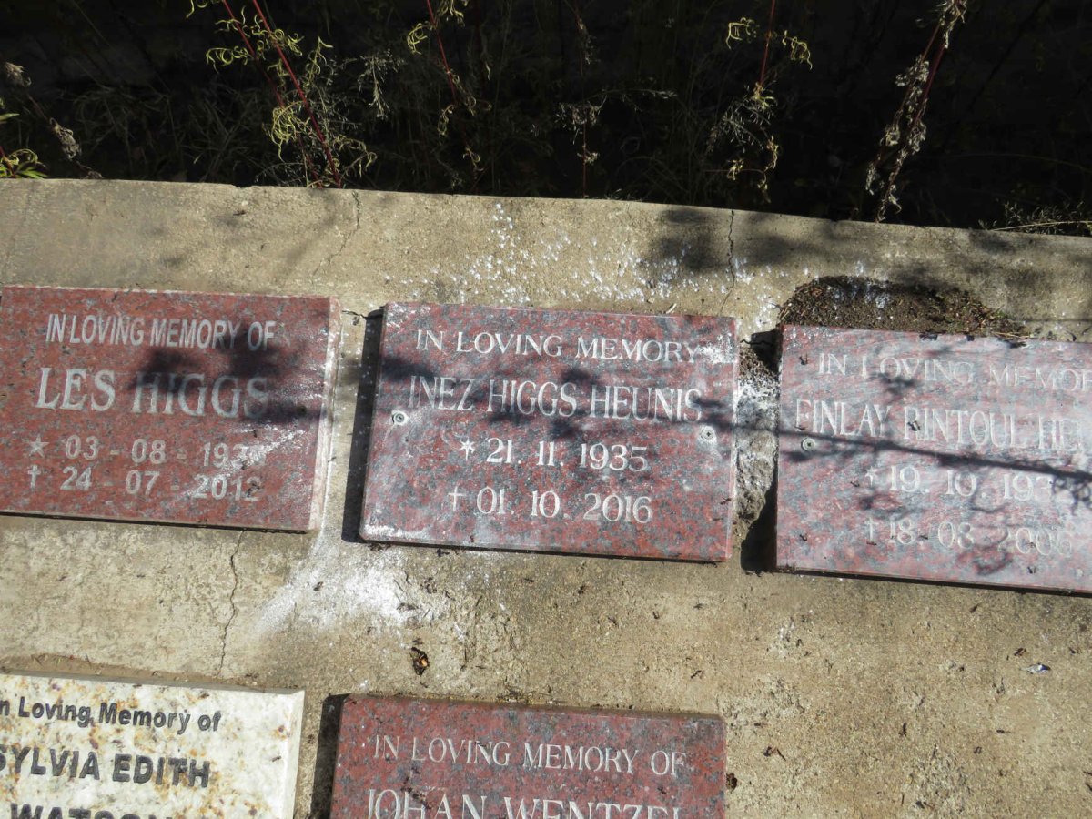 HEUNIS Inez Higgs 1935-2016