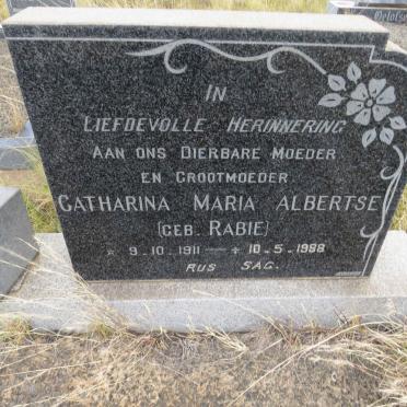 ALBERTSE Catharina Maria nee RABIE 1911-1988