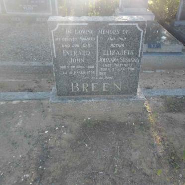 BREEN Everard John 1899-1956 &amp; Elizabeth Johanna Susanna PIETERSE 1909-