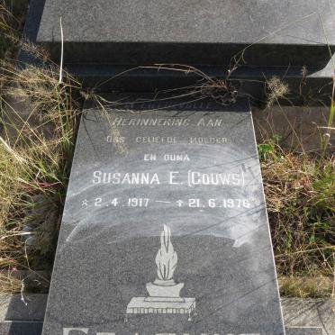 ERASMUS Susanna E. nee GOUWS 1917-1976