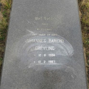 GREYLING Johannes Barend 1934-1987