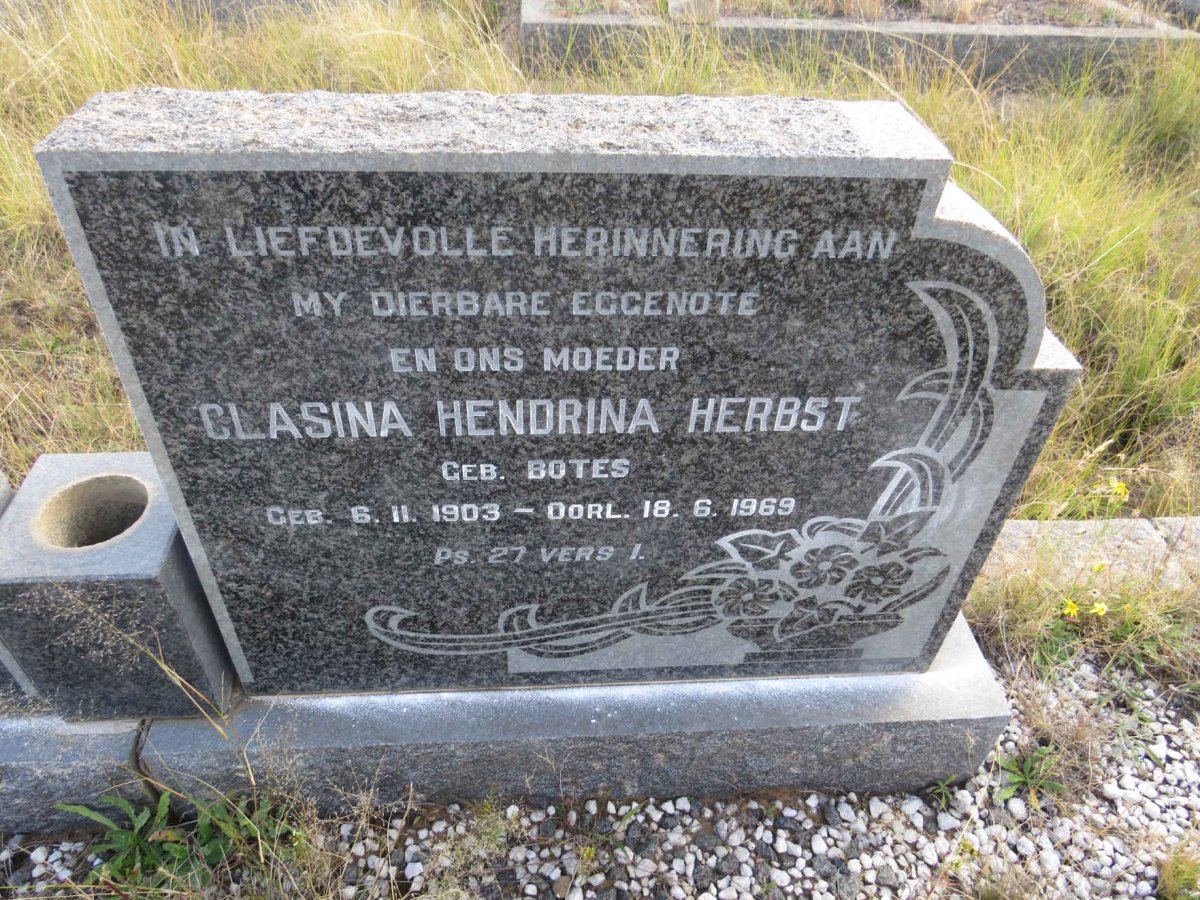 HERBST Barend Mattheus 1901-1978 & Clasina Hendrina BOTES 1903-1969 _2