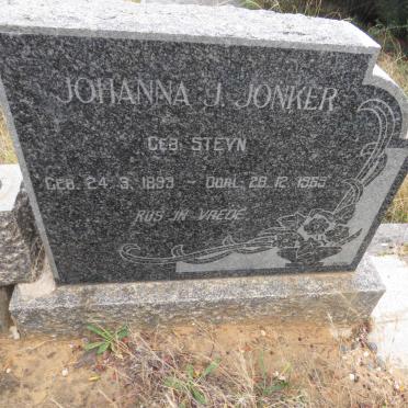 JONKER Johanna J. nee STEYN 1893-1965