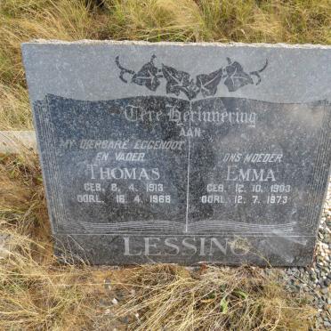 LESSING Thomas 1913-1968 & Emma 1903-1973