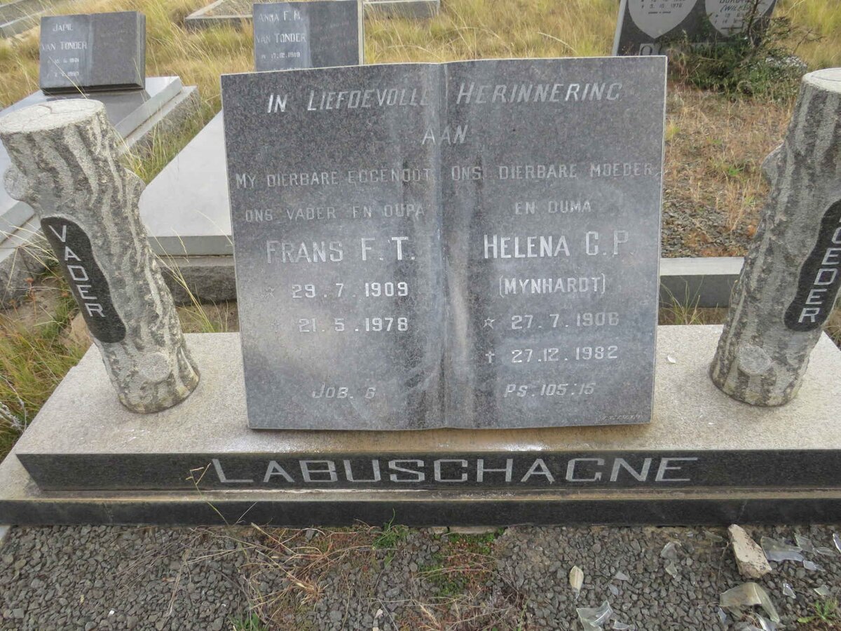LABUSCHAGNE Frans F.T. 1909-1978 & Helena G.P. MYNHARDT 1906-1982